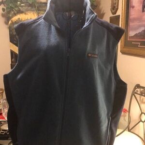 Columbia Blue Outdoor Fleece Vest
